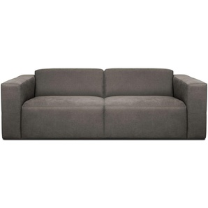 3-Sitzer INOSIGN Kelani Sofas Gr. B/H/T: 222 cm x 73 cm x 93 cm, Webstoff fein, grau (taupe) 3-Sitzer Sofas