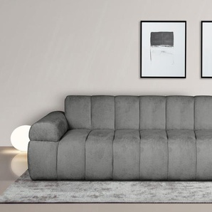 3-Sitzer INOSIGN LYOTH Sofas Gr. B/H/T: 220 cm x 71 cm x 93 cm, Chenille, grau (dunkelgrau) 3-Sitzer Sofas