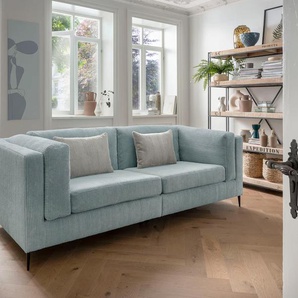 3-Sitzer INOSIGN Roma Sofas Gr. B/H/T: 270 cm x 83 cm x 113 cm, Cord, blau (aqua) 3-Sitzer Sofas