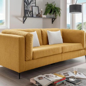 3-Sitzer INOSIGN Roma Sofas Gr. B/H/T: 270 cm x 83 cm x 113 cm, Lu x us-Microfaser Teddyoptik, gelb 3-Sitzer Sofas