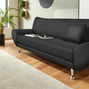3-Sitzer INOSIGN Saltare Sofas Gr. B/H/T: 205 cm x 78 cm x 82 cm, Kunstleder SOFTLUX, schwarz 3-Sitzer Sofas