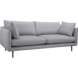 3-Sitzer INOSIGN Somba Sofas Gr. B/H/T: 220 cm x 88 cm x 103 cm, Filzoptik, grau 3-Sitzer Sofas