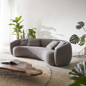 3-Sitzer Larna 260x120 cm Bouclé Silbergrau, 3 Sitzer