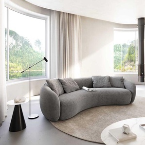 3-Sitzer Larna 260x120 cm Mikrofaser Grau, 3 Sitzer