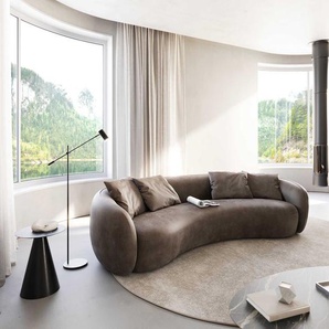 3-Sitzer Larna 260x120 cm Mikrofaser Taupe Vintage, 3 Sitzer