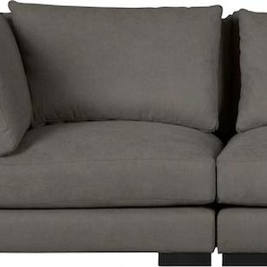 3-Sitzer LEGER HOME BY LENA GERCKE Tvinna Sofas Gr. B/H/T: 306 cm x 76 cm x 102 cm, Struktur weich, grau (taupe) 3-Sitzer Sofas bestehend aus 3 Modulen: 2xEckelement, 1x Mittelelement