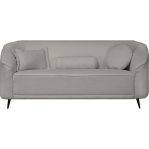 3-Sitzer LEONIQUE Ashly Sofas Gr. B/H/T: 184 cm x 81 cm x 80 cm, Bouclé, grau (taupe) 3-Sitzer Sofas in 3 Bezugsvarianten, Bouclé, Samtoptik und Struktur weich.