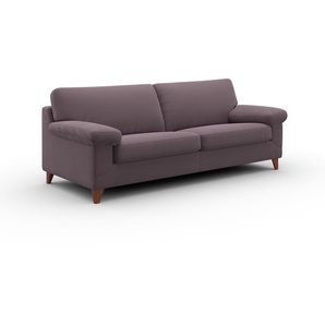 3-Sitzer MACHALKE diego Sofas Gr. B/H/T: 225 cm x 84 cm x 98 cm, Jacquardstoff BRUCE, lila (violett bruce) 3-Sitzer Sofas mit weichen Armlehnen, Füße wengefarben, Breite 225 cm