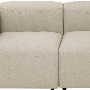 3-Sitzer MAX WINZER Lena Sofas Gr. B/H/T: 275 cm x 73 cm x 100 cm, Flachgewebe 20005, beige (creme) 3-Sitzer Sofas Sofa-Set 05 aus 3 Sitz-Elementen, individuell kombinierbar