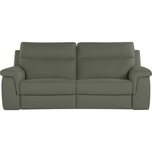 3-Sitzer NICOLETTI HOME Alan Sofas Gr. B/H/T: 210 cm x 99 cm x 94 cm, Lu x us-Microfaser Wildlederoptik, ohne Rela x funktion, grün (green) 3-Sitzer Sofas
