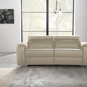 3-Sitzer NICOLETTI HOME Seattle Sofas Gr. B/H/T: 205 cm x 84 cm x 99 cm, Lu x us-Microfaser Wildlederoptik, ohne Rela x funktion, beige (cream) 3-Sitzer Sofas