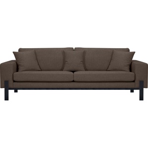 3-Sitzer OTTO PRODUCTS Ennis Sofas Gr. B/H/T: 237 cm x 86 cm x 88 cm, Samtoptik recycelt, braun 3-Sitzer Sofas Verschiedene Bezugsqualitäten: Baumwolle, recyceltes Polyester