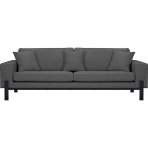 3-Sitzer OTTO PRODUCTS Ennis Sofas Gr. B/H/T: 237 cm x 86 cm x 88 cm, Samtoptik recycelt, grau (anthrazit) 3-Sitzer Sofas Verschiedene Bezugsqualitäten: Baumwolle, recyceltes Polyester