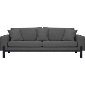 3-Sitzer OTTO PRODUCTS Ennis Sofas Gr. B/H/T: 237 cm x 86 cm x 88 cm, Samtoptik recycelt, grau (anthrazit) 3-Sitzer Sofas Verschiedene Bezugsqualitäten: Baumwolle, recyceltes Polyester