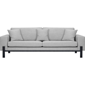 3-Sitzer OTTO PRODUCTS Ennis Sofas Gr. B/H/T: 237 cm x 86 cm x 88 cm, Samtoptik recycelt, grau (hellgrau) 3-Sitzer Sofas Verschiedene Bezugsqualitäten: Baumwolle, recyceltes Polyester