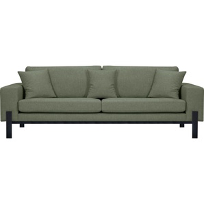 3-Sitzer OTTO PRODUCTS Ennis Sofas Gr. B/H/T: 237 cm x 86 cm x 88 cm, Samtoptik recycelt, grün 3-Sitzer Sofas Verschiedene Bezugsqualitäten: Baumwolle, recyceltes Polyester