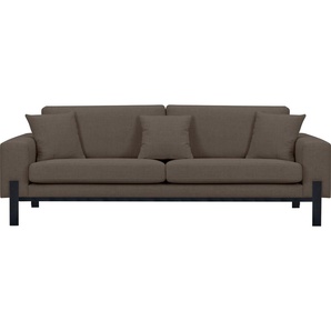 3-Sitzer OTTO PRODUCTS Ennis Sofas Gr. B/H/T: 237 cm x 86 cm x 88 cm, Struktur fein recycelt, braun 3-Sitzer Sofas Verschiedene Bezugsqualitäten: Baumwolle, recyceltes Polyester