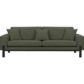 3-Sitzer OTTO PRODUCTS Ennis Sofas Gr. B/H/T: 237 cm x 86 cm x 88 cm, Struktur fein recycelt, grün 3-Sitzer Sofas Verschiedene Bezugsqualitäten: Baumwolle, recyceltes Polyester