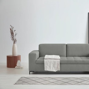 3-Sitzer OTTO PRODUCTS Grazzo Sofas Gr. B/H/T: 218 cm x 80 cm x 90 cm, Struktur (recyceltes Polyester), grau (taupe) 3-Sitzer Sofas
