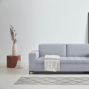 3-Sitzer OTTO PRODUCTS Grazzo Sofas Gr. B/H/T: 218 cm x 80 cm x 90 cm, Struktur (recyceltes Polyester), silberfarben (silber) 3-Sitzer Sofas
