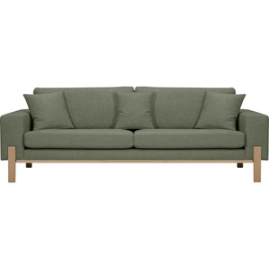 3-Sitzer OTTO PRODUCTS Hanne Sofas Gr. B/H/T: 237 cm x 86 cm x 88 cm, Samtoptik recycelt, grün 3-Sitzer Sofas Verschiedene Bezugsqualitäten: Baumwolle, recyceltes Polyester