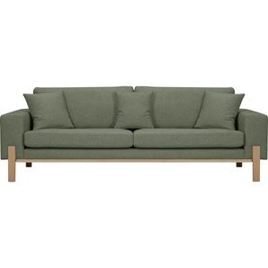 3-Sitzer OTTO PRODUCTS Hanne Sofas Gr. B/H/T: 237 cm x 86 cm x 88 cm, Samtoptik recycelt, grün 3-Sitzer Sofas Verschiedene Bezugsqualitäten: Baumwolle, recyceltes Polyester