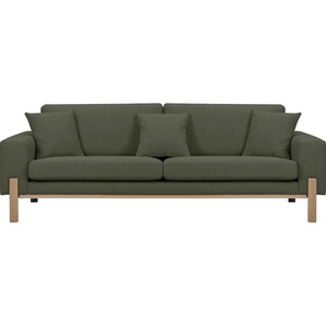 3-Sitzer OTTO PRODUCTS Hanne Sofas Gr. B/H/T: 237 cm x 86 cm x 88 cm, Struktur fein recycelt, grün 3-Sitzer Sofas Verschiedene Bezugsqualitäten: Baumwolle, recyceltes Polyester