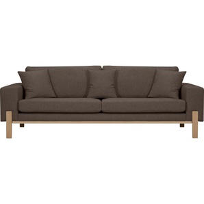 3-Sitzer OTTO PRODUCTS Hanne Sofas Gr. B/H/T: 237 cm x 86 cm x 88 cm, Samtoptik recycelt, braun 3-Sitzer Sofas Verschiedene Bezugsqualitäten: Baumwolle, recyceltes Polyester