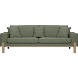3-Sitzer OTTO PRODUCTS Hanne Sofas Gr. B/H/T: 237 cm x 86 cm x 88 cm, Samtoptik recycelt, grün 3-Sitzer Sofas Verschiedene Bezugsqualitäten: Baumwolle, recyceltes Polyester