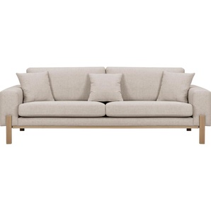 3-Sitzer OTTO PRODUCTS Hanne Sofas Gr. B/H/T: 237 cm x 86 cm x 88 cm, Struktur fein recycelt, beige 3-Sitzer Sofas Verschiedene Bezugsqualitäten: Baumwolle, recyceltes Polyester