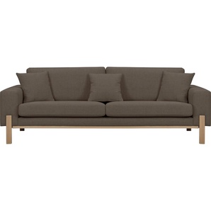 3-Sitzer OTTO PRODUCTS Hanne Sofas Gr. B/H/T: 237 cm x 86 cm x 88 cm, Struktur fein recycelt, braun 3-Sitzer Sofas Verschiedene Bezugsqualitäten: Baumwolle, recyceltes Polyester