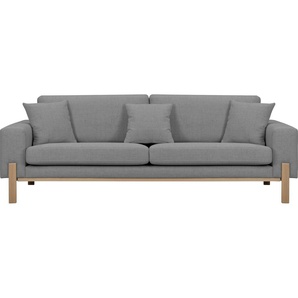 3-Sitzer OTTO PRODUCTS Hanne Sofas Gr. B/H/T: 237 cm x 86 cm x 88 cm, Struktur fein recycelt, grau (anthrazit) 3-Sitzer Sofas Verschiedene Bezugsqualitäten: Baumwolle, recyceltes Polyester