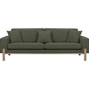 3-Sitzer OTTO PRODUCTS Hanne Sofas Gr. B/H/T: 237 cm x 86 cm x 88 cm, Struktur fein recycelt, grün 3-Sitzer Sofas Verschiedene Bezugsqualitäten: Baumwolle, recyceltes Polyester