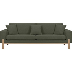 3-Sitzer OTTO PRODUCTS Hanne Sofas Gr. B/H/T: 237 cm x 86 cm x 88 cm, Struktur fein recycelt, grün 3-Sitzer Sofas Verschiedene Bezugsqualitäten: Baumwolle, recyceltes Polyester
