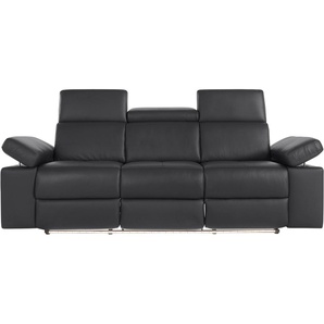 3-Sitzer PLACES OF STYLE Kilado Sofas Gr. B/H/T: 229 cm x 98 cm x 99 cm, Kunstleder, elektrische Rela x funktion auf linker und rechter Seite, schwarz 3-Sitzer Sofas mit 2x Relaxfunktion, verstellbarer Armlehne, Kopfteilverstellung
