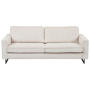 3-Sitzer PLACES OF STYLE Pinto Sofas Gr. B/H/T: 236 cm x 85 cm x 97 cm, Cord, beige (cream) 3-Sitzer Sofas