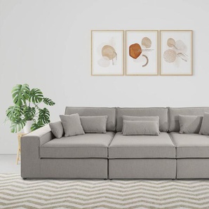 3-Sitzer RAUM.ID Enid Sofas Gr. B/H: 360 cm x 75 cm, Struktur (100% Polyester), beige 3-Sitzer Sofas