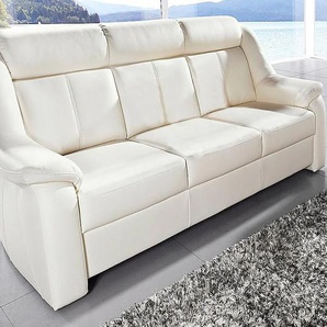 3-Sitzer SIT&MORE Basel Sofas Gr. B/H/T: 190 cm x 98 cm x 95 cm, NaturLEDER-Kunstleder, weiß (altweiß) 3-Sitzer Sofas