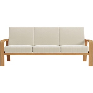 3-Sitzer SIT&MORE Kolding Sofas Gr. B/H/T: 200 cm x 91 cm x 93 cm, Lu x us-Microfaser ALTARA NUBUCK, beige (elfenbein) 3-Sitzer Sofas