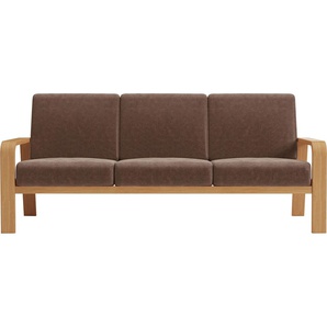 3-Sitzer SIT&MORE Kolding Sofas Gr. B/H/T: 200 cm x 91 cm x 93 cm, Microfaser VINTAGE, braun (nougat) 3-Sitzer Sofas