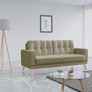 3-Sitzer SIT&MORE Lavida Sofas Gr. B/H/T: 215 cm x 90 cm x 97 cm, Flachgewebe, mit Kipper und Bettkasten, grün 3-Sitzer Sofas
