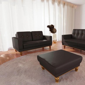 3-Sitzer SIT&MORE Orient 5 V Sofas Gr. B/H/T: 215 cm x 90 cm x 97 cm, Kunstleder, mit Bettfunktion-mit Bettkasten, braun (dunkelbraun) 3-Sitzer Sofas