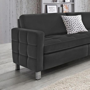 3-Sitzer SIT&MORE Pablo Sofas Gr. B/H/T: 163 cm x 78 cm x 78 cm, Kunstleder SOFTLUX, schwarz 3-Sitzer Sofas