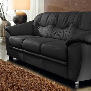 3-Sitzer SIT&MORE Savona Sofas Gr. B/H/T: 198 cm x 90 cm x 90 cm, NaturLEDER, ohne Bettfunktion, schwarz 3-Sitzer Sofas