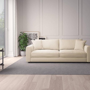 3-Sitzer Sofa Beige/Beige Webstoff Saia 238 x 79 x 106cm Modern
