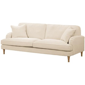 3-Sitzer Sofa Beige Cordstoff Lola 210 x 85 x 96cm Modern