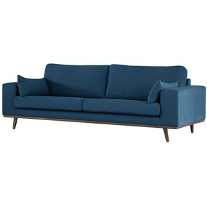 3-Sitzer Sofa Blau Baumwollstoff Vele 237 x 81 x 88cm Skandi