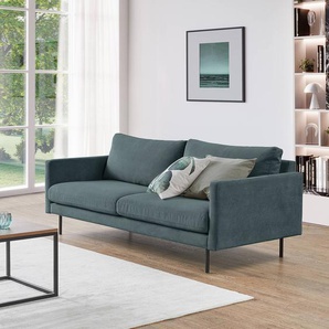 3-Sitzer Sofa Blau Cordstoff Licia 196 x 82 x 94cm Skandi