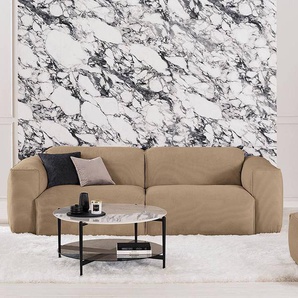 3-Sitzer Sofa Braun Cordstoff Snor 251 x 71 x 102cm Modern