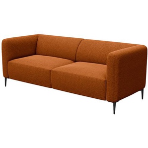 3-Sitzer Sofa Orange Webstoff Saia 205 x 74 x 88cm Modern
